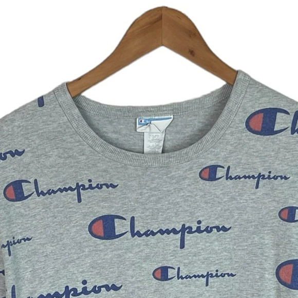 TS1025 Men’s Champion Athletic Brand AOP Logo T Shirt L - Picture 4 of 6